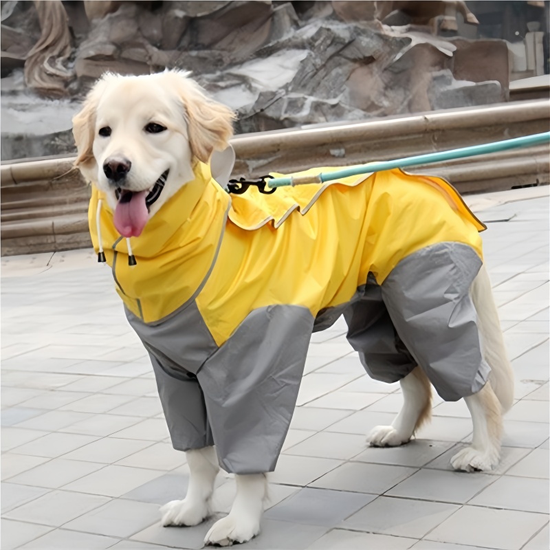 Dog Raincoat - 야외 개 비옷 점프 슈트 방수