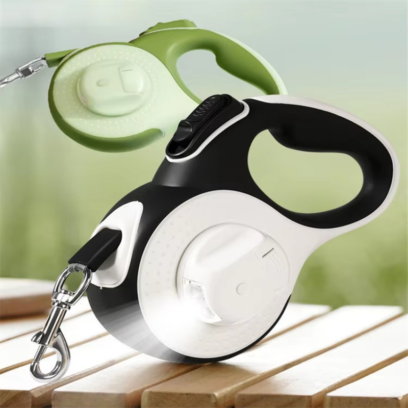 Retractable Dog Leash - 8M 접이식 강력 개줄, LED 손전등