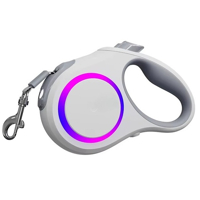 Retractable Dog Leash - 2026년형 LED 개줄, 야간 산책용 무드등