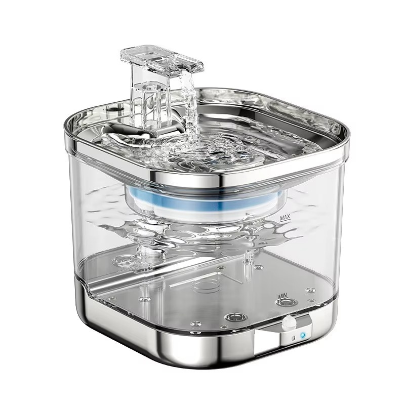 Pet Water Fountain - 자동 애완동물 급수기 스테인리스 스틸 무선