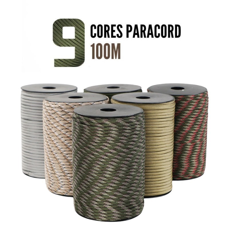 Dog Raincoat - 50/100m 550 군사 Paracord 9 가닥