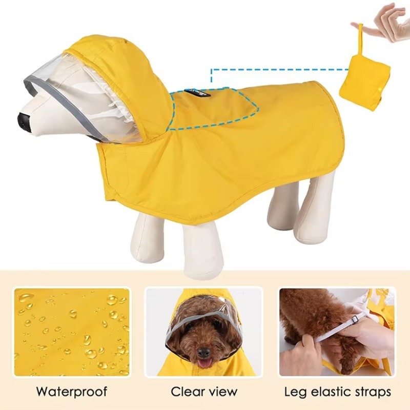 맞춤 인쇄 반사 기능 방수 애견 우비 야외용 반려견 재 - Dog Raincoat 리뷰 및 가격