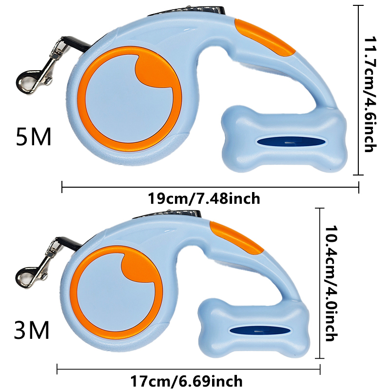 3m 5m 나일론 개 가죽 끈 자동 개폐식 내구성 고양 - Retractable Dog Leash 리뷰 및 가격
