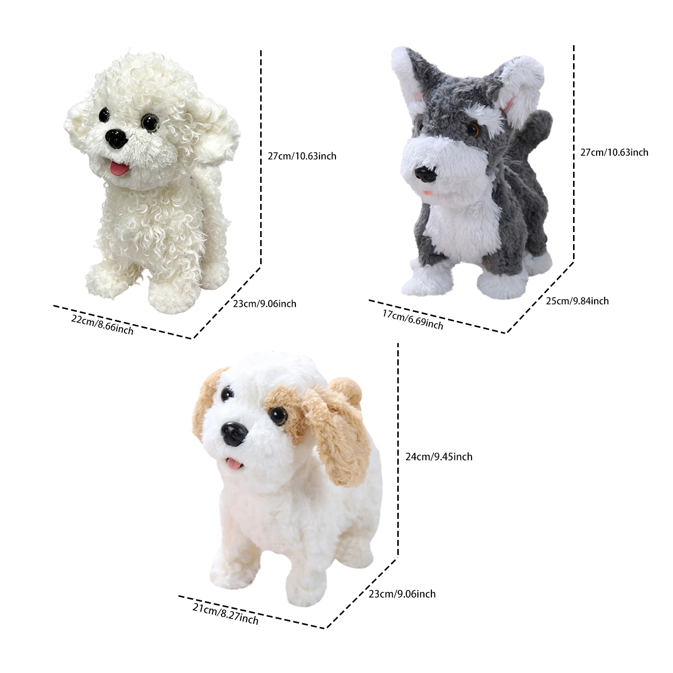 음악을 테마로 한 실물 같은 털을 가진 강아지 모양의  - Retractable Dog Leash 리뷰 및 가격