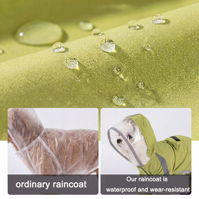 방수 개 비옷 투명 후드가 있는 4족형 레인 재킷, 반 - Dog Raincoat 리뷰 및 가격