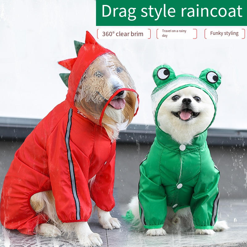 개 비옷 방수 Dogface 대형 개 비옷 재킷 후드  - Dog Raincoat 리뷰 및 가격