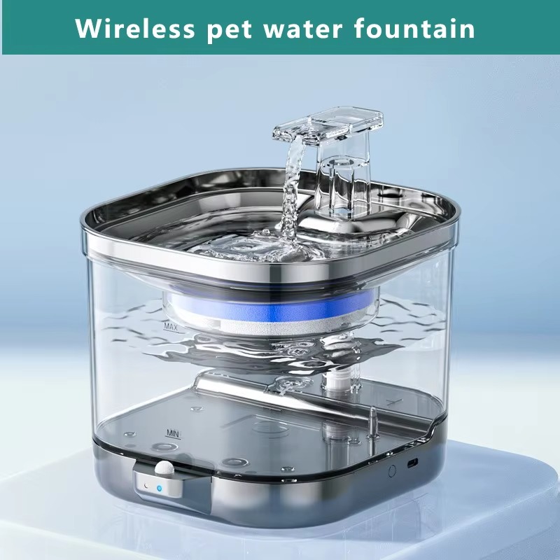 자동 애완동물 급수기 스테인리스 스틸 무선 충전 고양이 - Pet Water Fountain 리뷰 및 가격