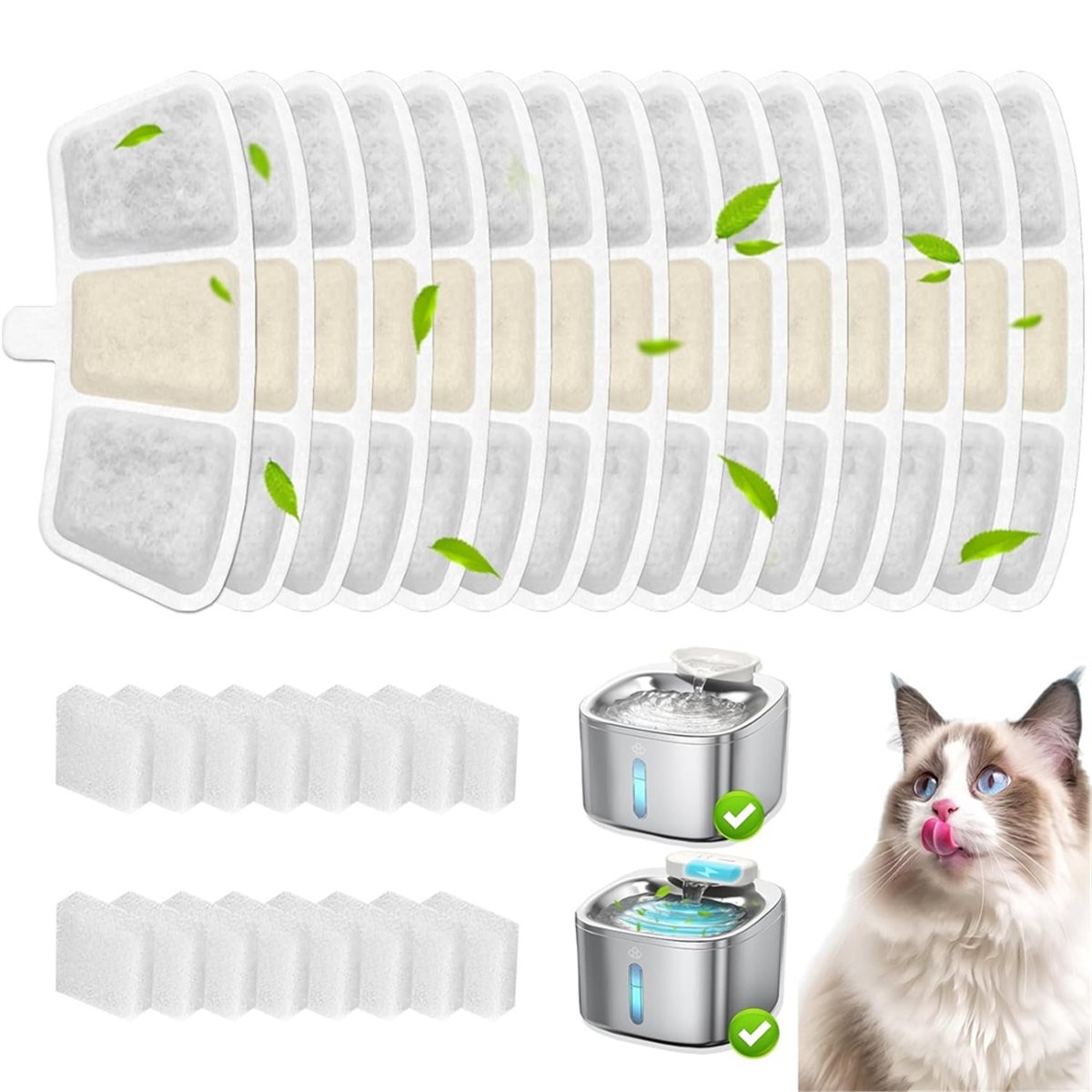 Aug.A632F-16PCS PW04 3.5L 무선 고 - Pet Water Fountain 리뷰 및 가격