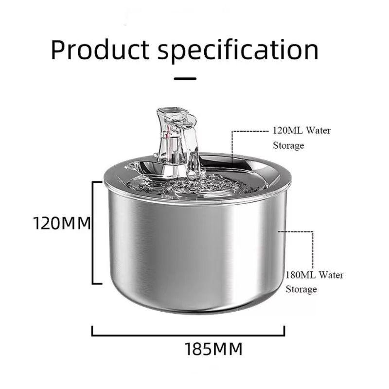 디자인 스테인리스 스틸 애완동물 급수기 고양이 급수기  - Pet Water Fountain 리뷰 및 가격