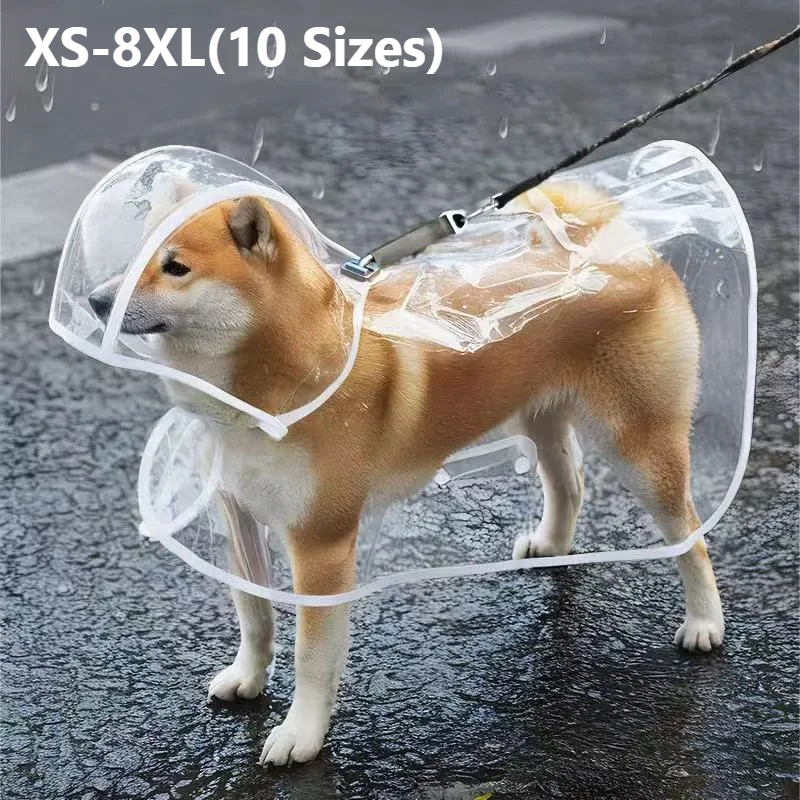 XS-8XL 애완 동물 비옷 투명한 개 비옷 방수 및  - Dog Raincoat 리뷰 및 가격