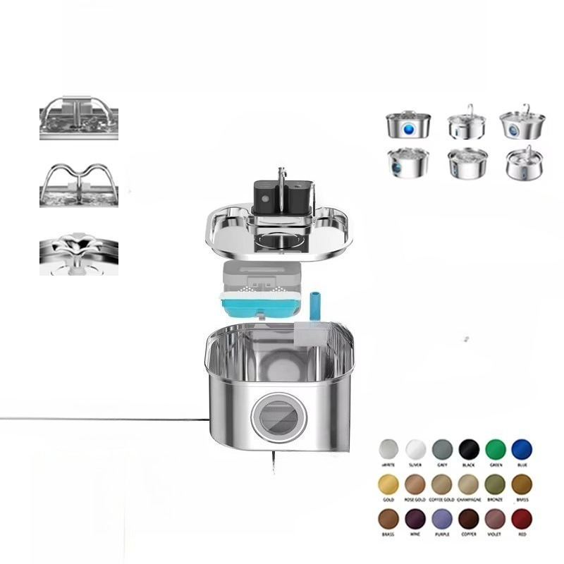 3.2L 무선 고양이 정수기 스테인리스 스틸 배터리 작 - Pet Water Fountain 리뷰 및 가격