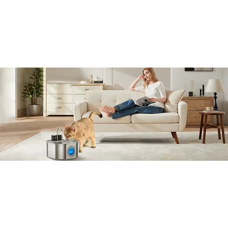 3.2L 무선 고양이 정수기 스테인리스 스틸 배터리 작 - Pet Water Fountain 리뷰 및 가격